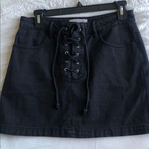 PacSun Black Jean skirt